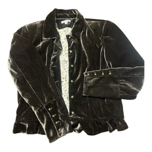 Elliott Lauren Jackets & Blazers - Elliott Lauren Brown Velvet Blazer